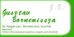 gusztav bornemissza business card
